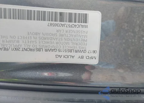 2018 Audi S5 3.0T Premium Plus from USA, damaged, VIN WAUC4CF57JA036587